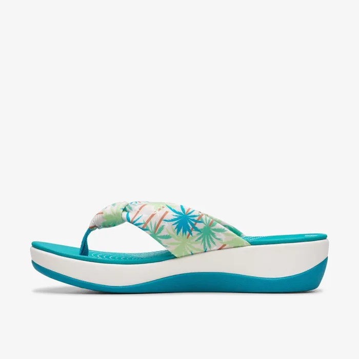 Arla Glison Green Combination Women Clarks Sandals and Flip Flops