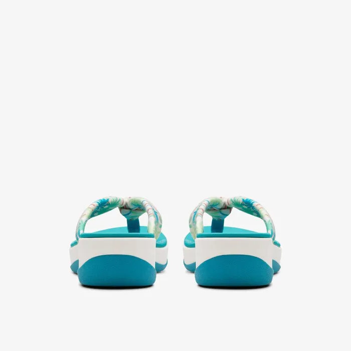 Arla Glison Green Combination Women Clarks Sandals and Flip Flops