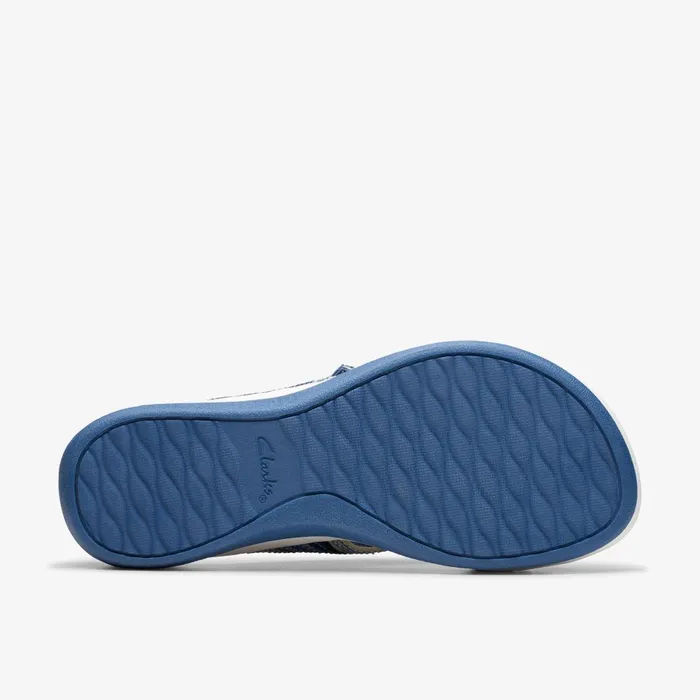 Arla Wave Blue Combination Women Clarks Wedges