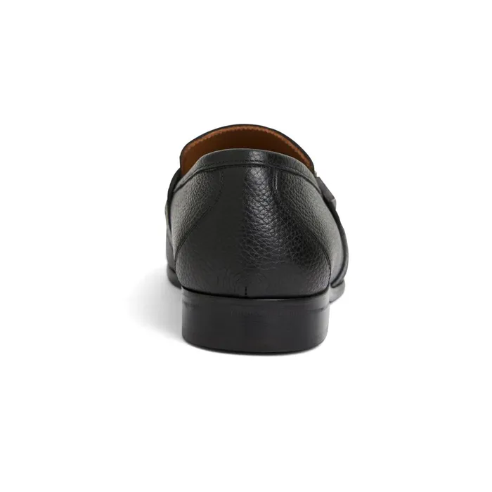 Arlo Slip On Side Bit Loafer Black Leather Men Bruno Magli Loafers and Slipons