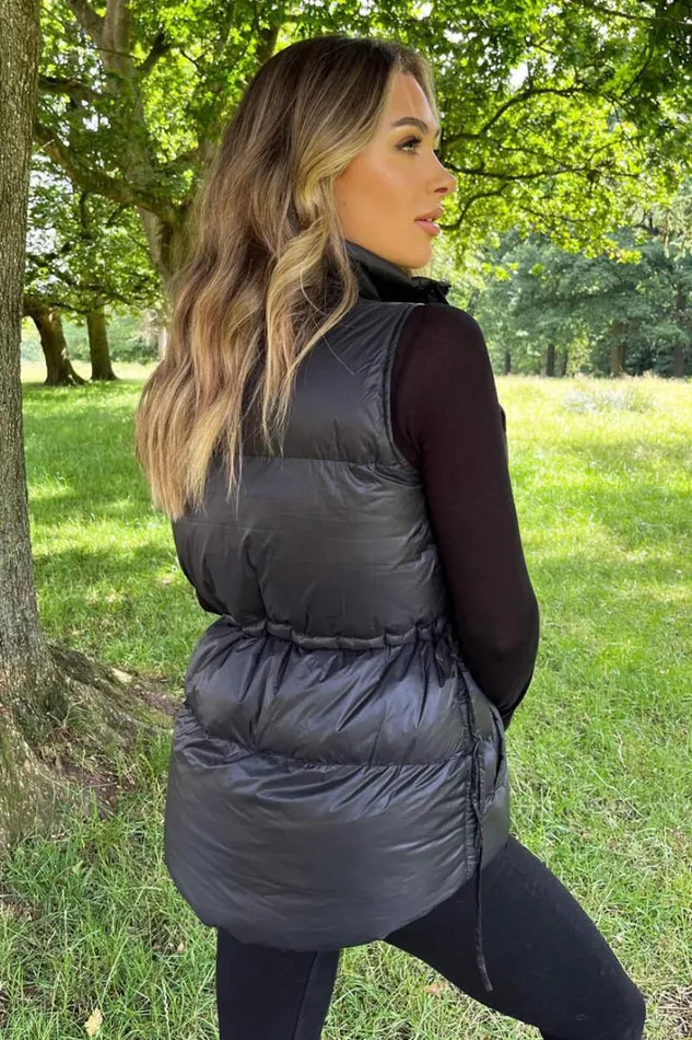 AX Paris Black Short Padded Gilet Coats and Jackets