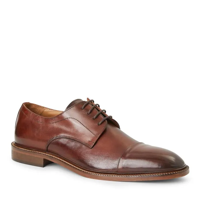 Aydin Cap Toe Leather DerbyCognac Men Bruno Magli Dress Shoes