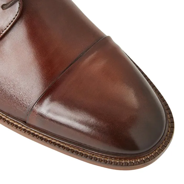Aydin Cap Toe Leather DerbyCognac Men Bruno Magli Dress Shoes