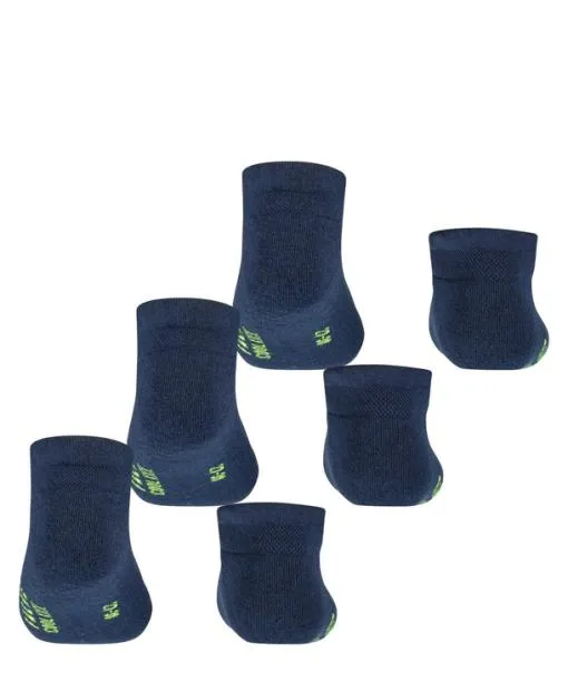 Babies and Kids Cool Kick 3Pack Kids Sneaker Socks Marine FALKE Ankle Socks