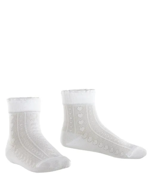Babies and Kids Romantic Net Kids Socks White FALKE Socks