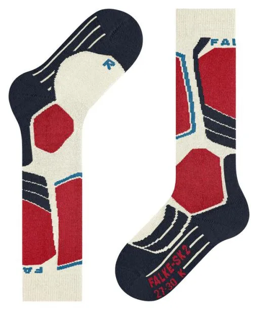 Babies and Kids SK2 Intermediate Kids Skiing Kneehigh Socks Off FALKE Ski Socks
