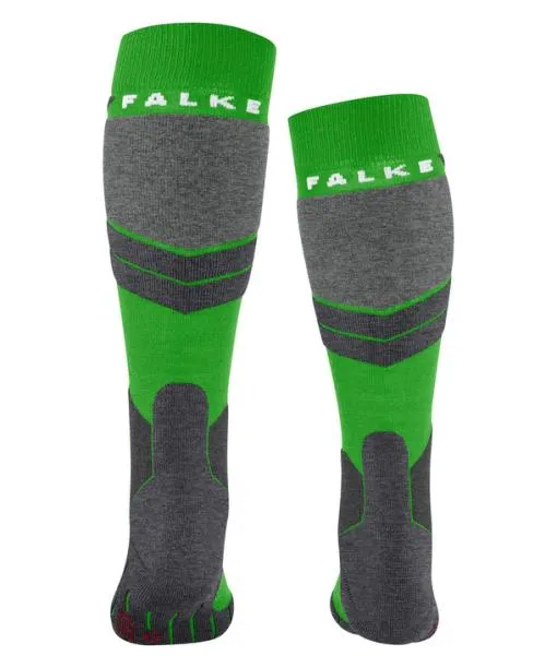 Babies and Kids SK4 Advanced Kids Skiing Kneehigh Socks Vivid Green FALKE Ski Socks