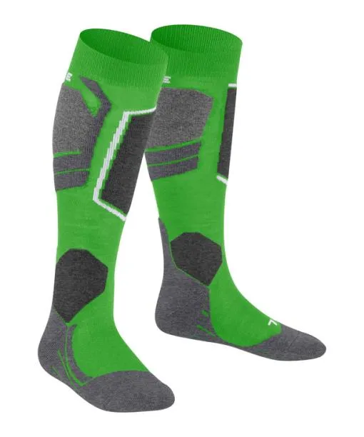 Babies and Kids SK4 Advanced Kids Skiing Kneehigh Socks Vivid Green FALKE Ski Socks