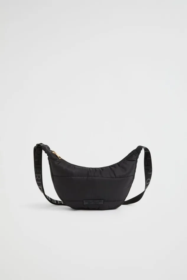 Bags Teen Girl Seed Heritage Nylon Crescent Cross Body Bag Black