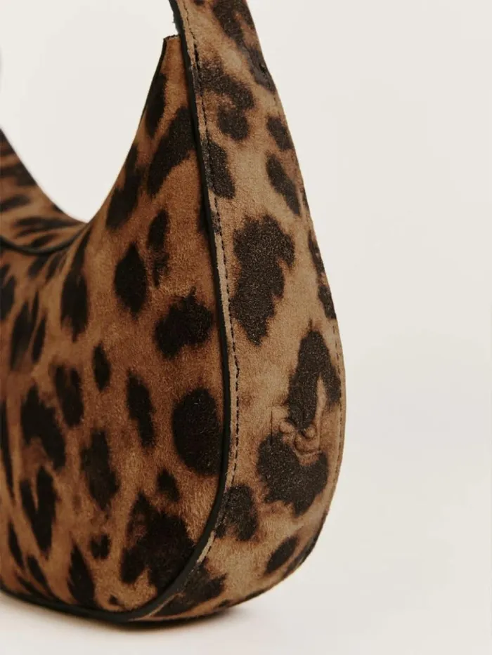 Bags The Reformation Mini Rosetta Shoulder Bag Leopard Suede