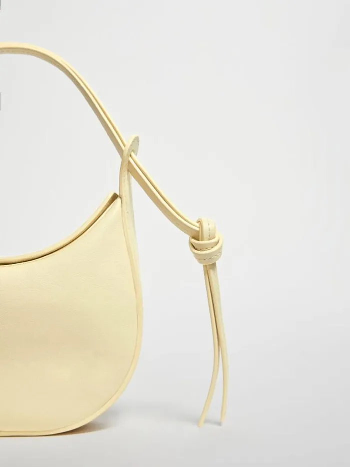 Bags The Reformation Mini Rosetta Shoulder Bag Parmesan