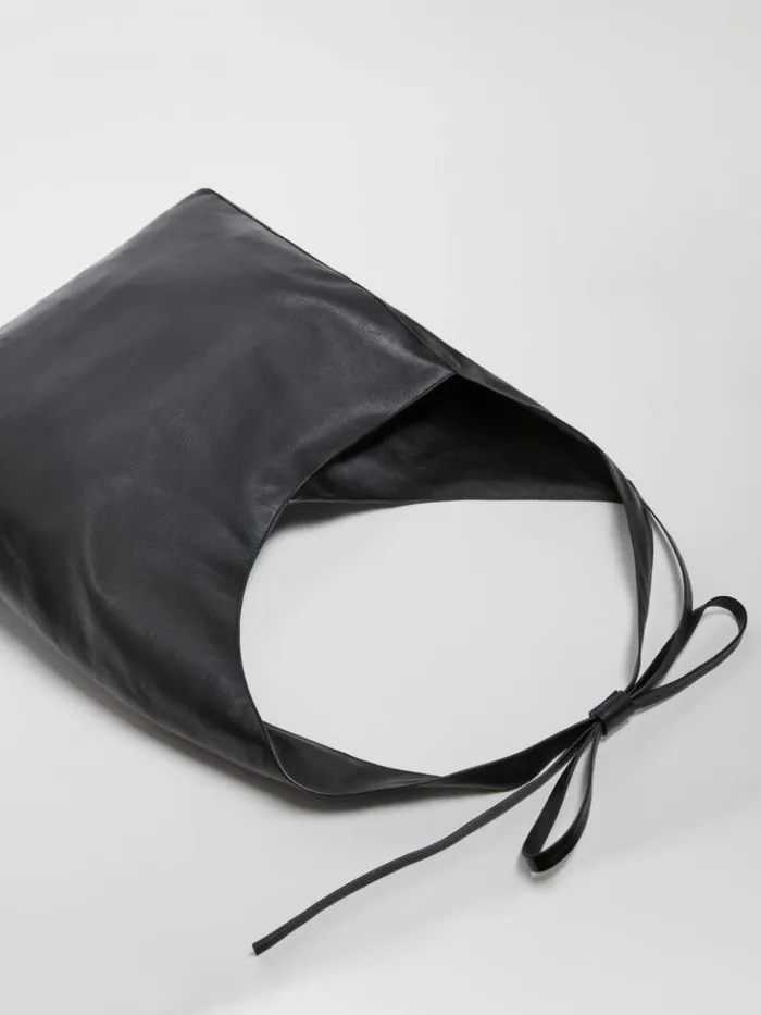Bags The Reformation Oversized Vittoria Tote Black Leather