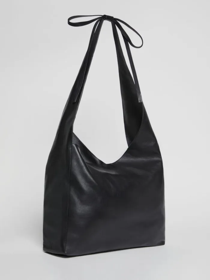 Bags The Reformation Oversized Vittoria Tote Black Leather