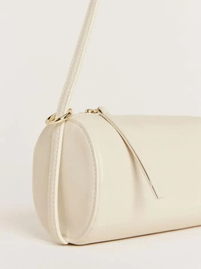 Bags The Reformation Simona Cylinder Bag Cream Puff Leather