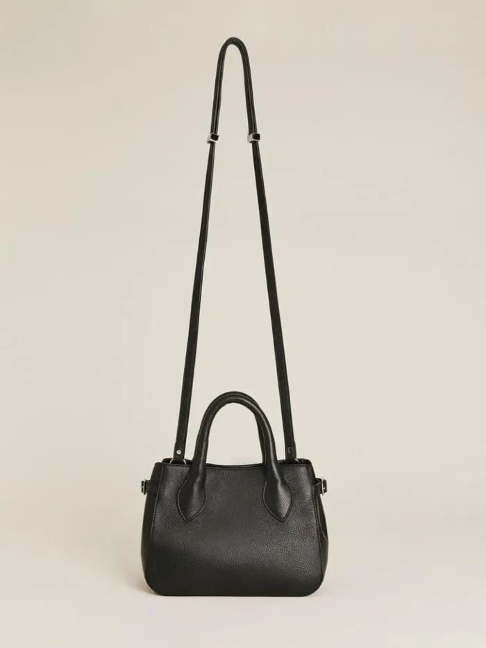 Bags The Reformation Small Patrizia Satchel Bag Black Tumbled