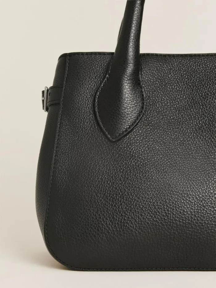 Bags The Reformation Small Patrizia Satchel Bag Black Tumbled