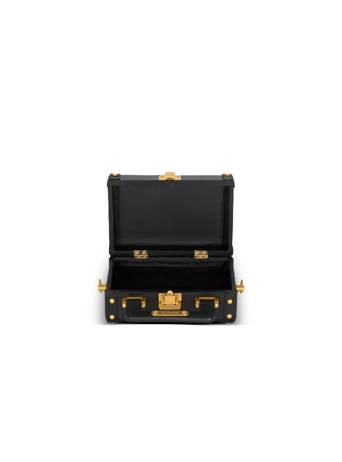 Balmain CrossBody Bags Men Camera Case Bag In Box Leather Black