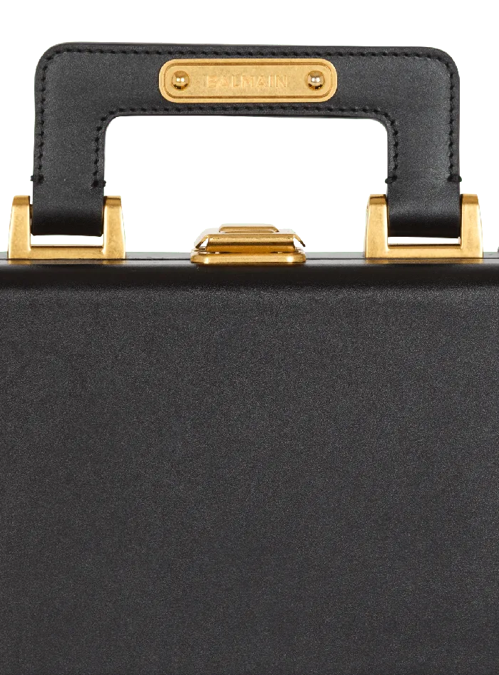 Balmain CrossBody Bags Men Camera Case Bag In Box Leather Black