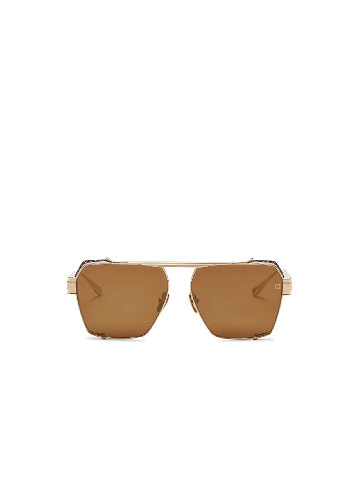 Balmain Eyewear WomenMen Premier Sunglasses Gold