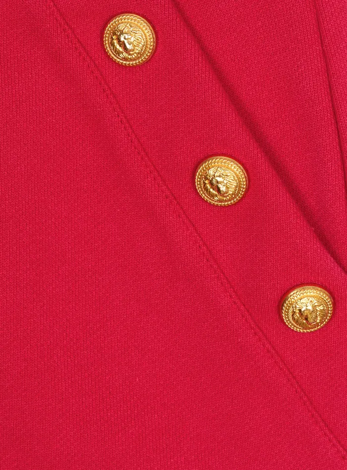 Balmain Kids Skirt With Embossed Buttons Pink
