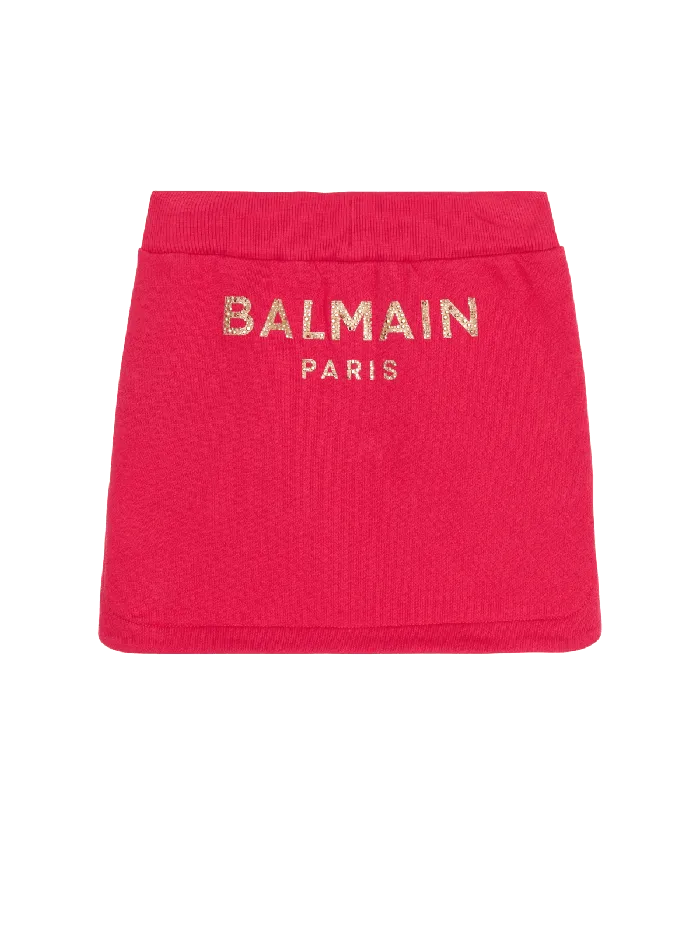 Balmain Kids Skirt With Embossed Buttons Pink