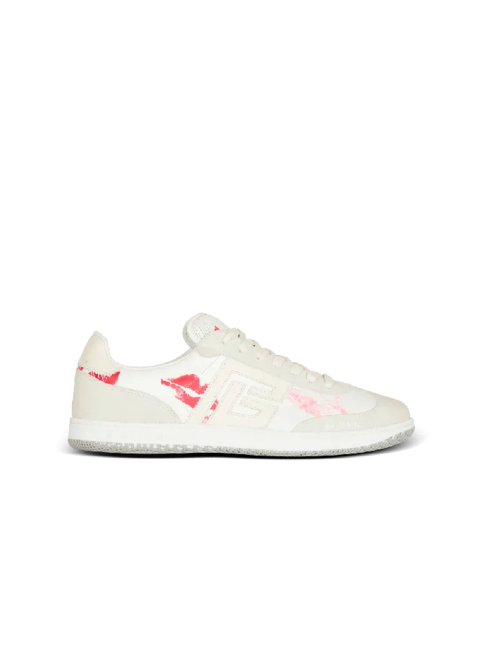 Balmain Sneakers Men Calfskin Swan Trainers White