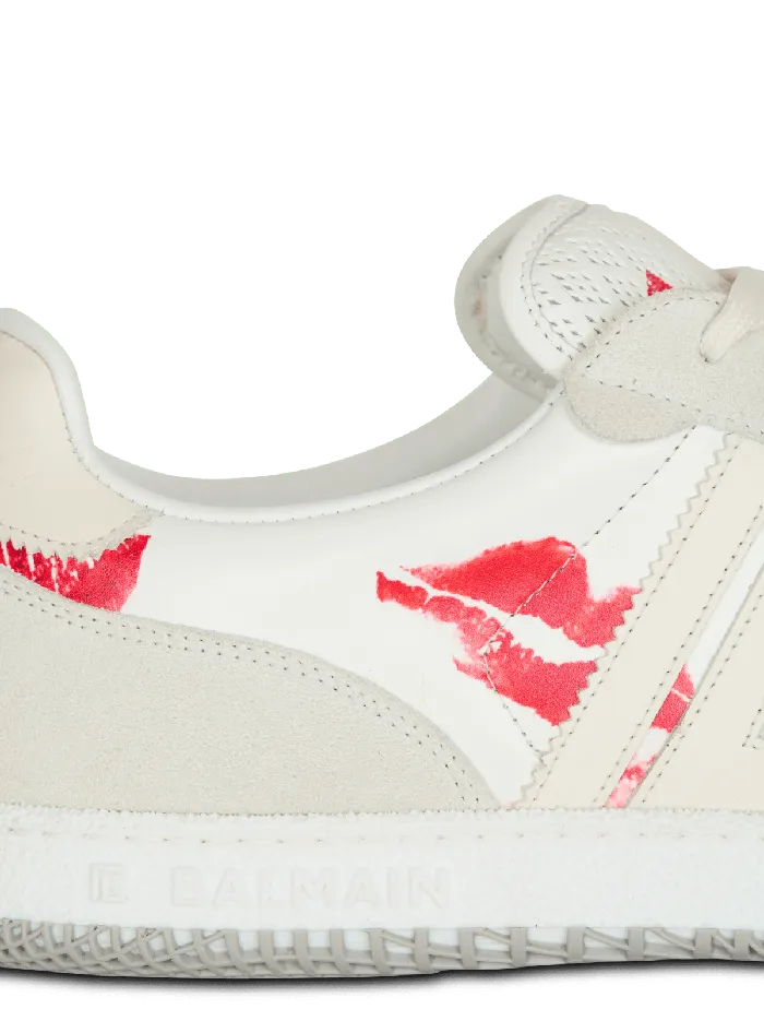 Balmain Sneakers Men Calfskin Swan Trainers White