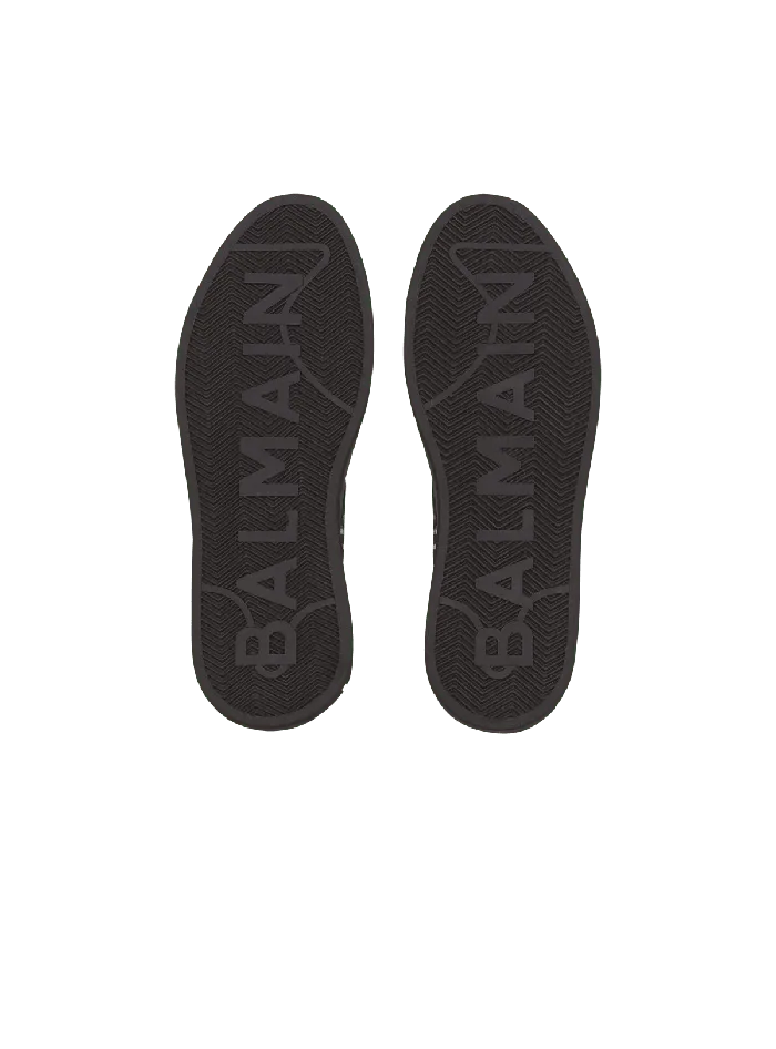 Balmain Sneakers Men Monogram Jacquard BCourt Hightop Sneakers Black