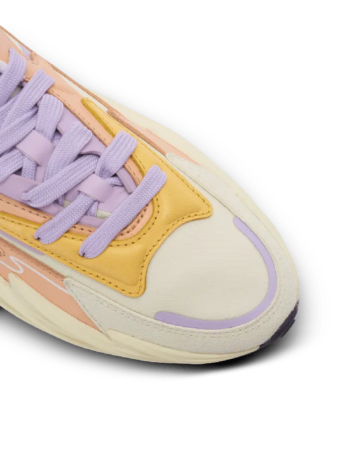 Balmain Sneakers Women RunRow Leather And Nylon Sneakers Multicolor