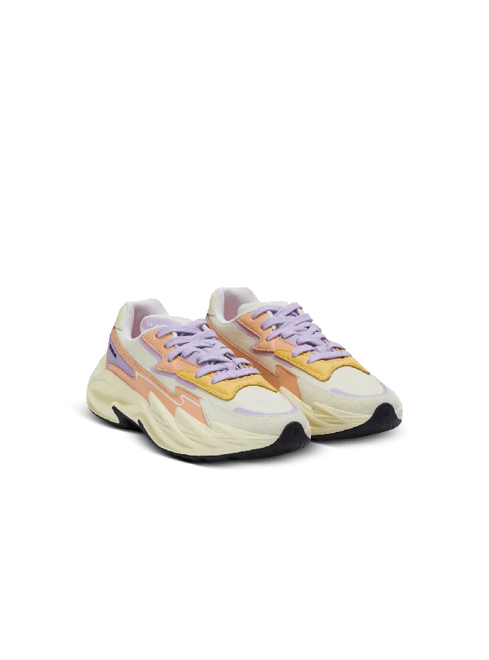 Balmain Sneakers Women RunRow Leather And Nylon Sneakers Multicolor