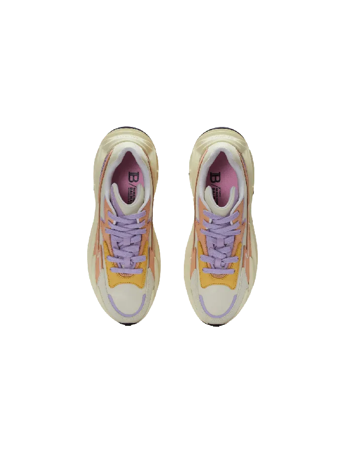 Balmain Sneakers Women RunRow Leather And Nylon Sneakers Multicolor