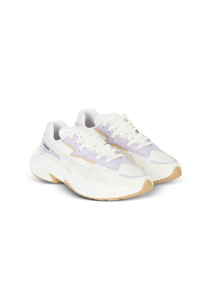 Balmain Sneakers Women RunRow Leather Sneakers Beige