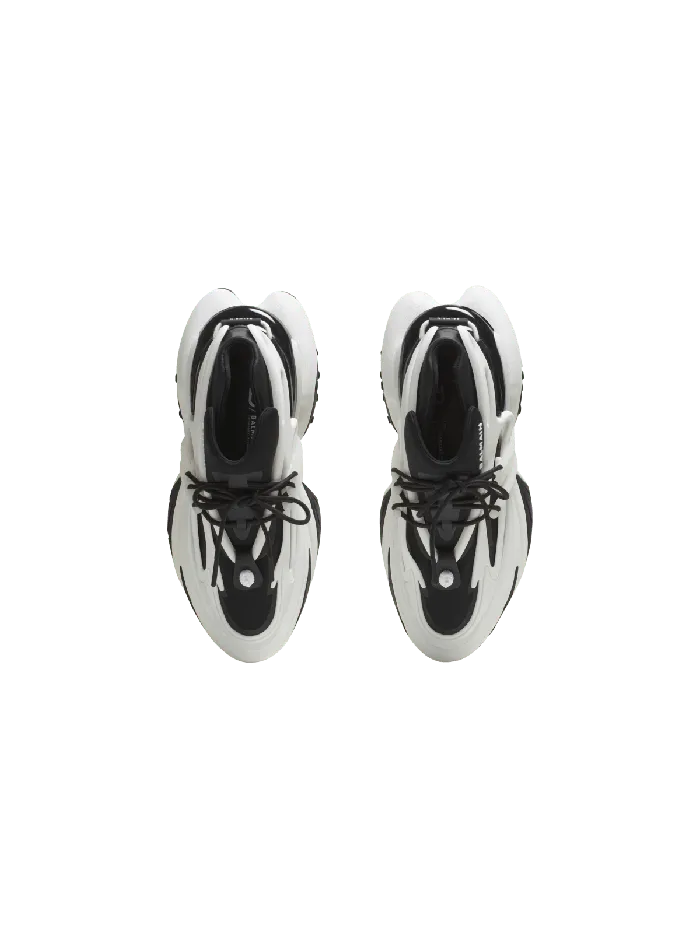 Balmain Sneakers Women Unicorn Sneakers In Twotone Neoprene And Leather Black
