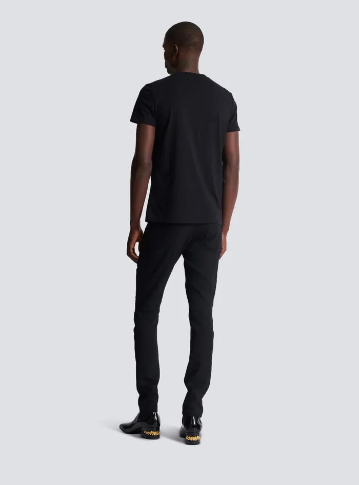 Balmain TShirts Men Tshirt With Kiss Print Black