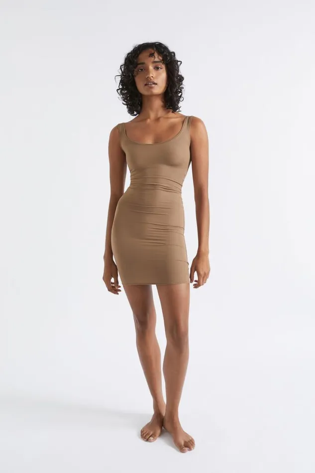 Basics Woman Seed Heritage Basic Slip Dress Mocha