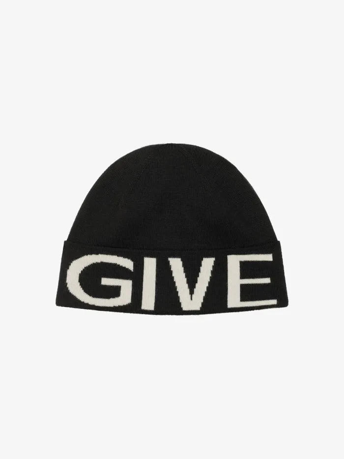 Beanie In Wool Black Men Givenchy Beanies and Caps