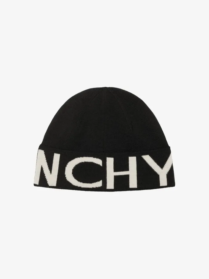 Beanie In Wool Black Men Givenchy Beanies and Caps
