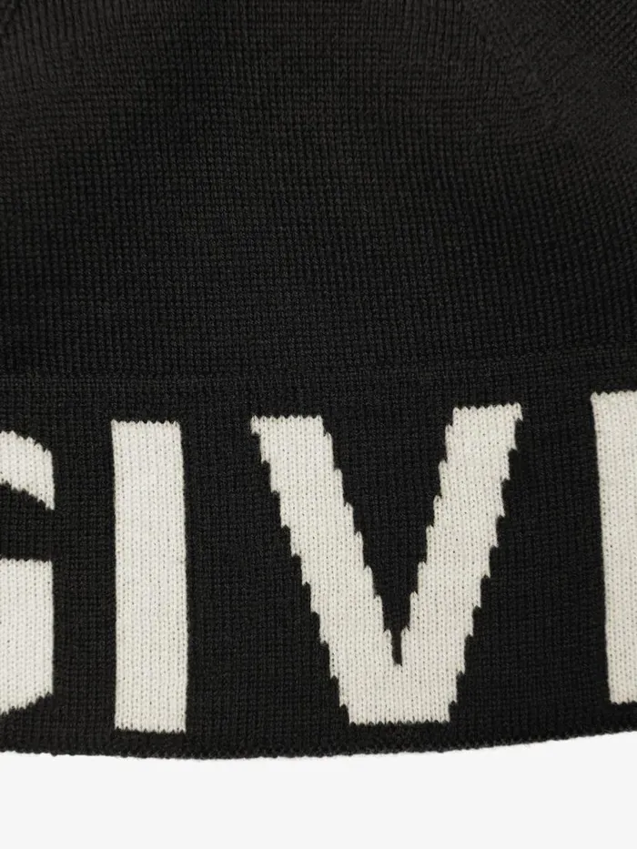Beanie In Wool Black Men Givenchy Beanies and Caps
