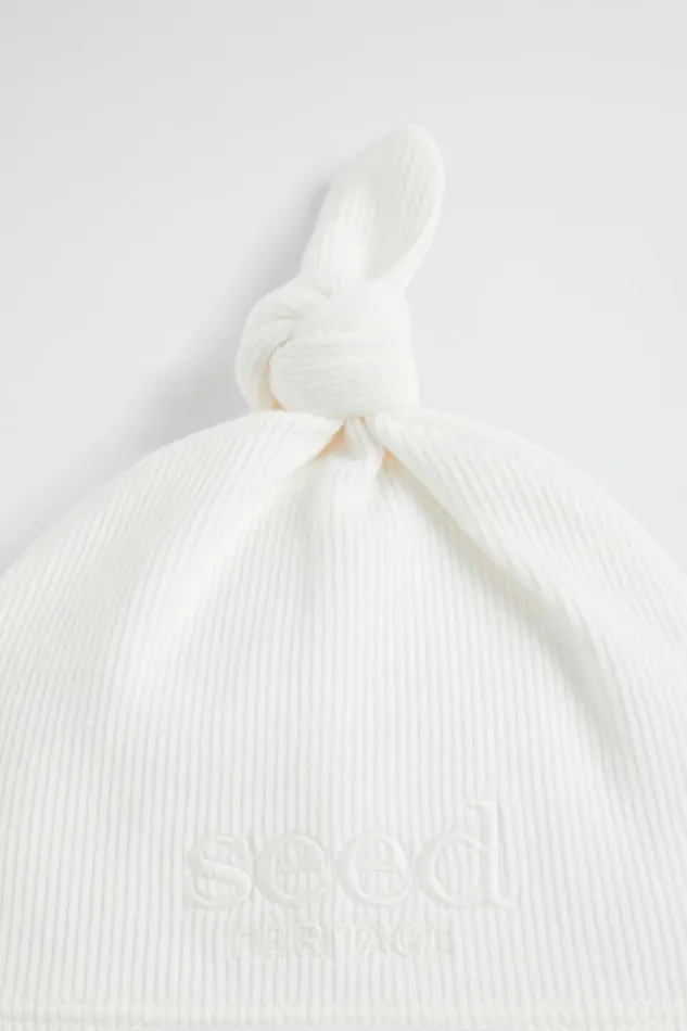 Beanies Newborn Seed Heritage Core Logo Knot Hat Canvas