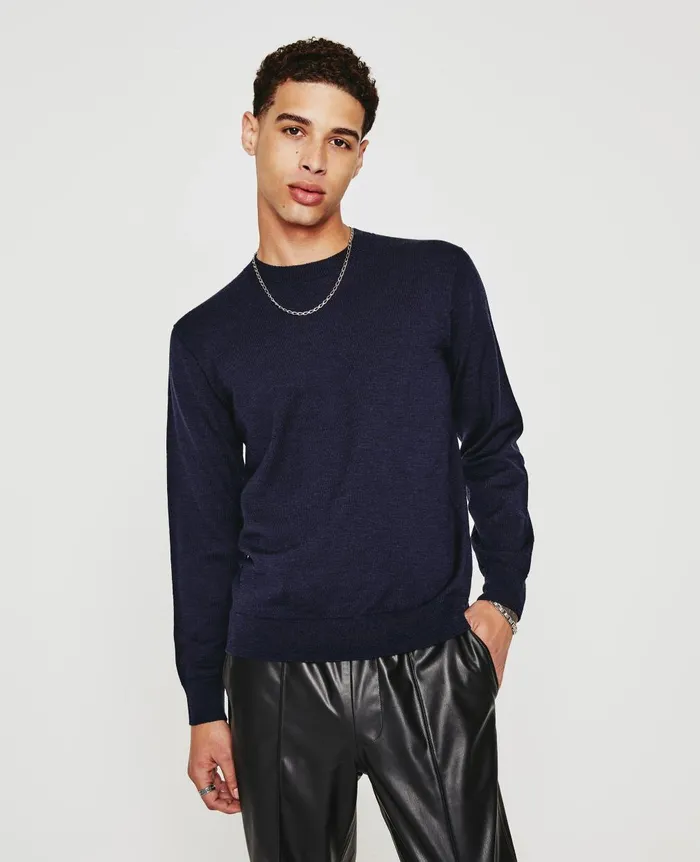 Beck Crew Deep Navy Men AG Jeans Sweatshirts