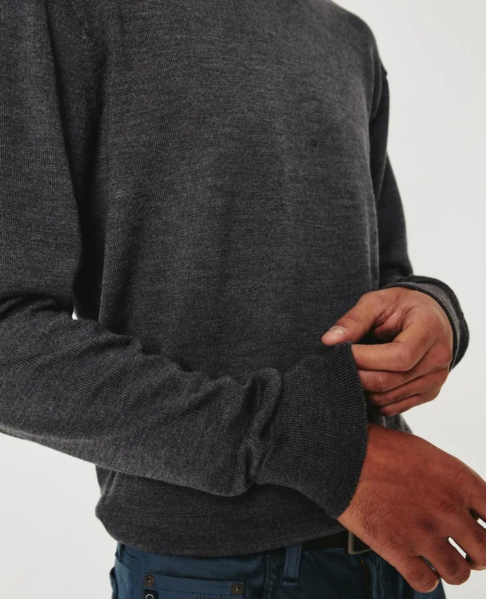 Beck Crew Heather Charcoal Men AG Jeans Sweatshirts Beck Crew Heather Charcoal Men AG Jeans Sweatshirts