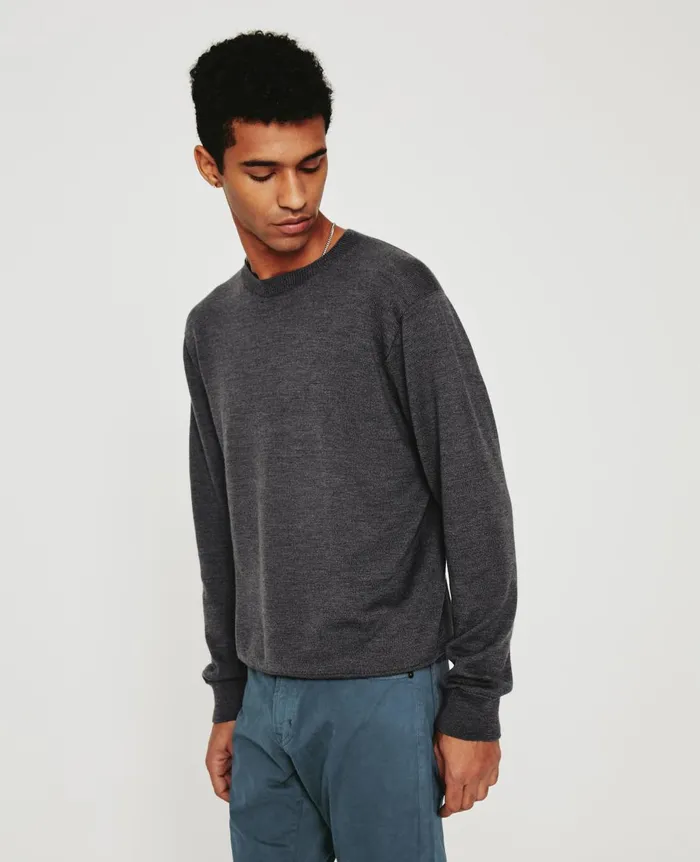 Beck Crew Heather Charcoal Men AG Jeans Sweatshirts Beck Crew Heather Charcoal Men AG Jeans Sweatshirts