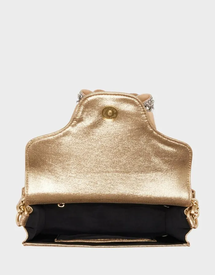 Betsey Johnson Women 3D BOW FLAP BAG GOLD Gold Betsey Johnson Women 3D BOW FLAP BAG GOLD Gold