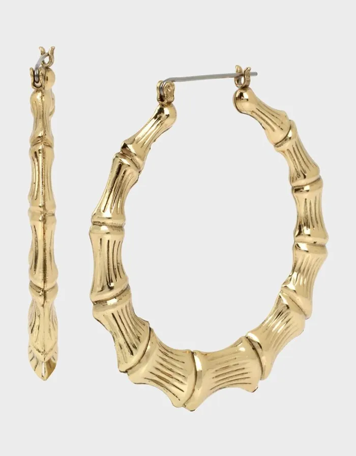 Betsey Johnson Women BETSEYS BAMBOO HOOPS GOLD