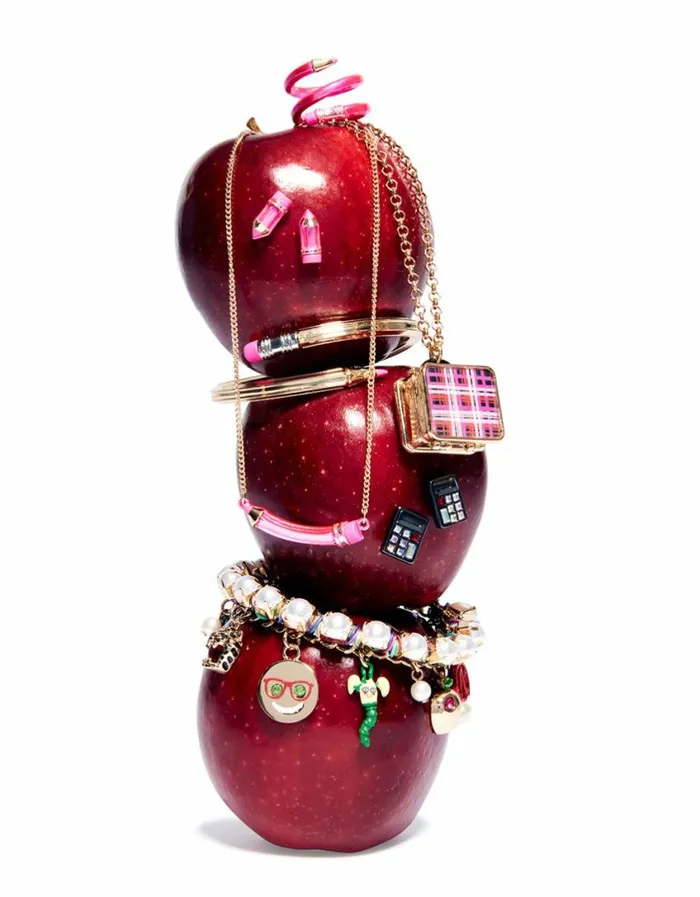 Betsey Johnson Women CHARM SCHOOL CHARM BRACELET RED Betsey Johnson Women CHARM SCHOOL CHARM BRACELET RED