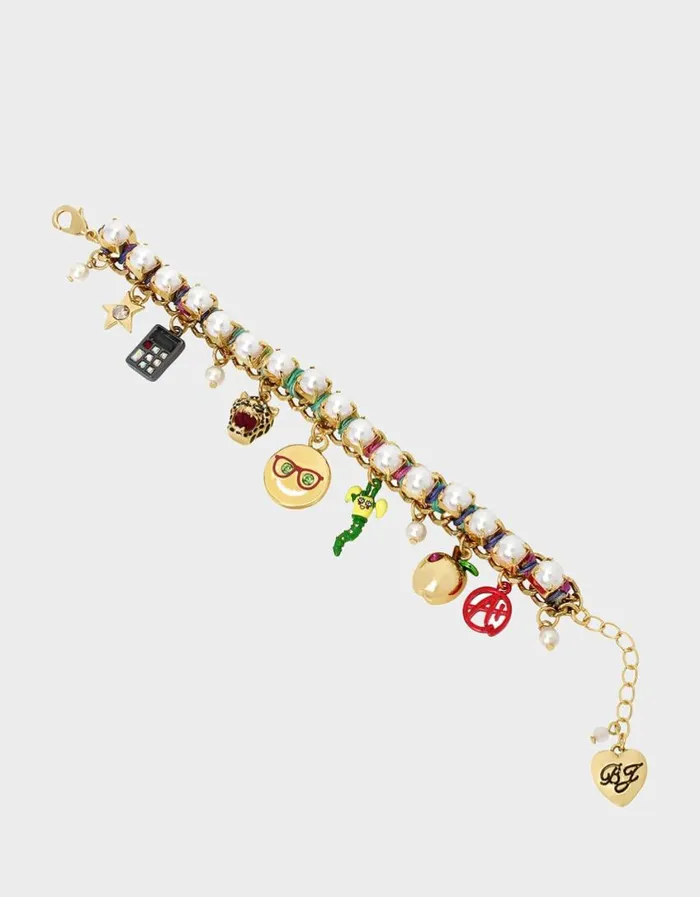 Betsey Johnson Women CHARM SCHOOL CHARM BRACELET RED Betsey Johnson Women CHARM SCHOOL CHARM BRACELET RED