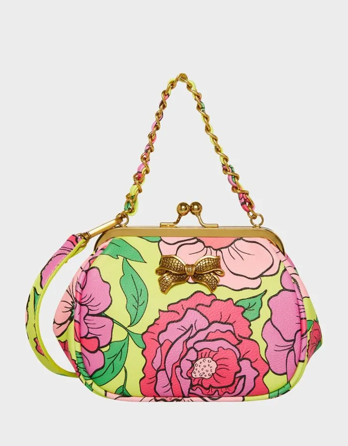 Betsey Johnson Women LIL039 NUGGET KISS LOCK BAG FLORAL Floral