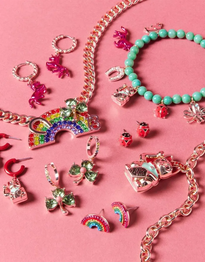Betsey Johnson Women LUCKING OUT CHARM BRACELET MULTI Betsey Johnson Women LUCKING OUT CHARM BRACELET MULTI