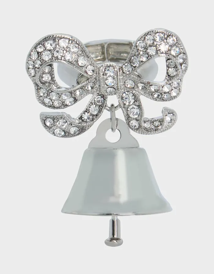 Betsey Johnson Women PRENUP BELL RING CRYSTAL