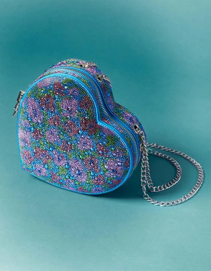 Betsey Johnson Women STONE HEART CONVERTIBLE BAG BLUE Blue Betsey Johnson Women STONE HEART CONVERTIBLE BAG BLUE Blue